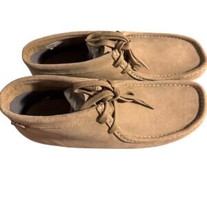 NEW Clarks Stinson Hi Sand Suede Wallabees Ankle Dress Casual Boots Lace Up 11